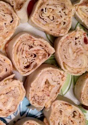 A picture of Mexican Chicken Pinwheels.