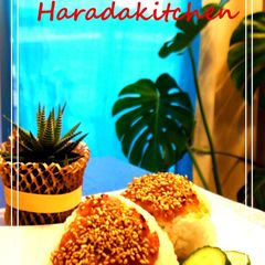 A picture of 10 minute Sesame Sweet Miso Toasted Rice Balls.
