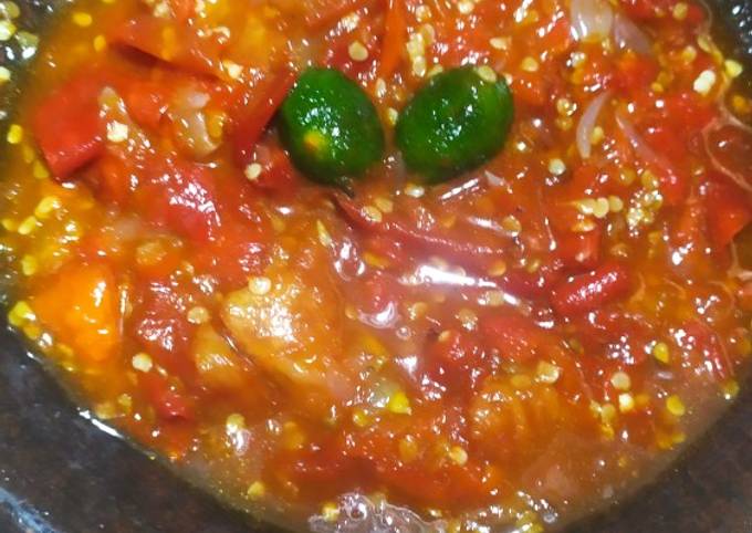 Resep Sambal tomat terasi, Enak Banget