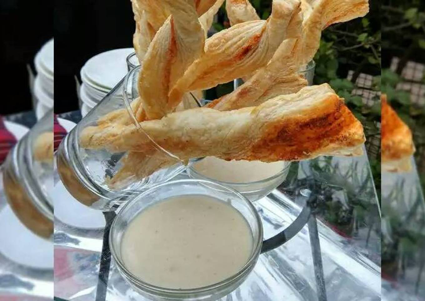 Roll up pepper fondue sauce