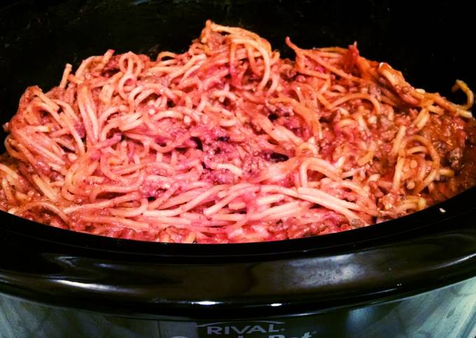 Creamy Crock Pot Spaghetti