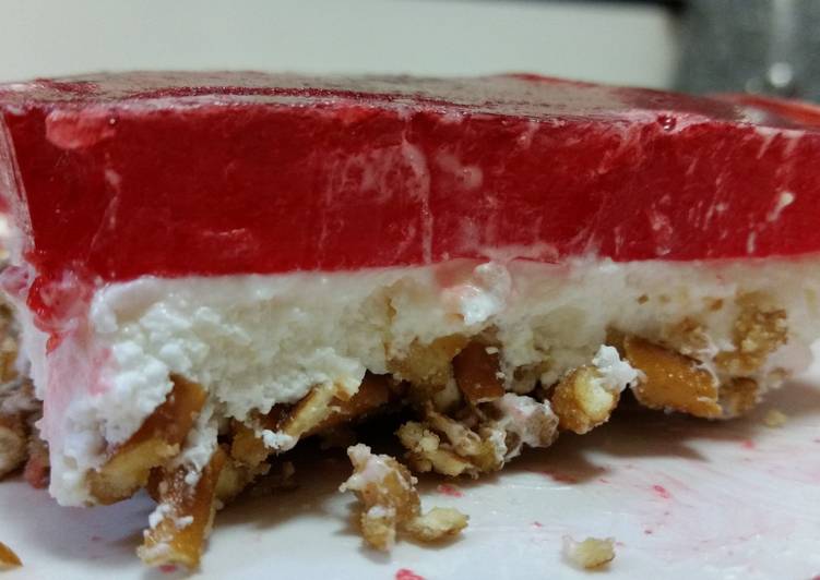 Recipe of Any-night-of-the-week Strawberry Jell-O Pretzel Salad