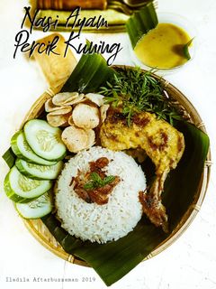 Gambar Nasi ayam percik kuning