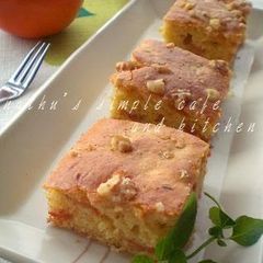 A picture of Fall-Colored Persimmon Cake.