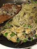 Chicken and mushroom spaghetti