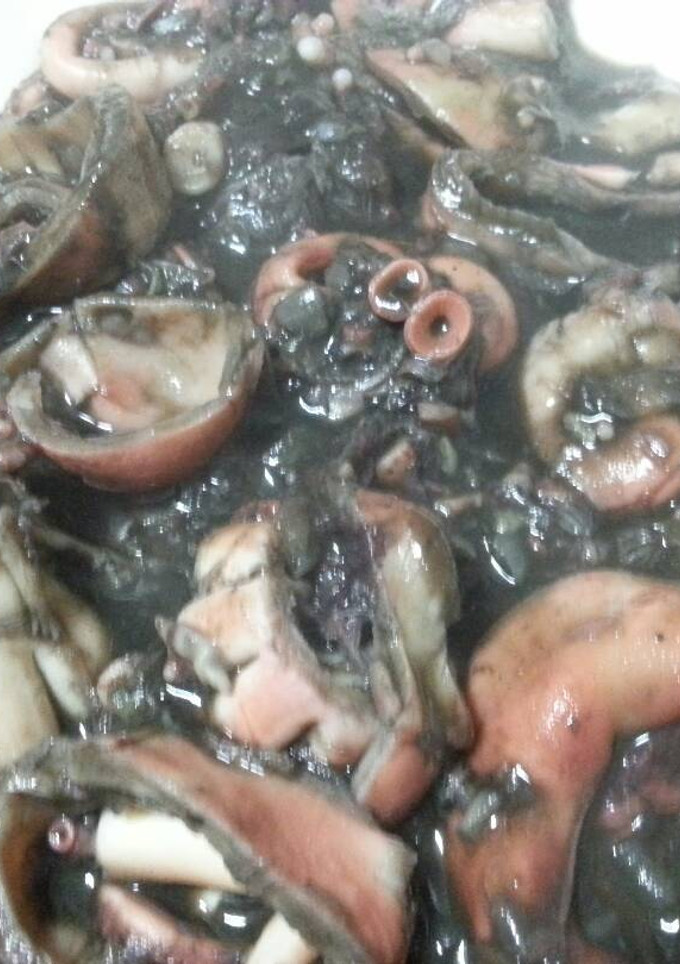 Una foto de Pulpo cabezudo en tinta de sepia