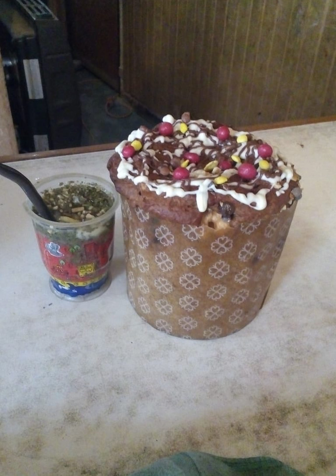 Una foto de Panettone dulce casero