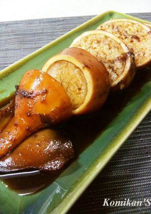 A picture of Self-braising Scrumptious Rice Stuffed Squid.