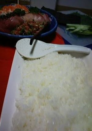 A picture of Sushi Rice Made with Yuzu Citrus Juice! Easy and Delicious!.