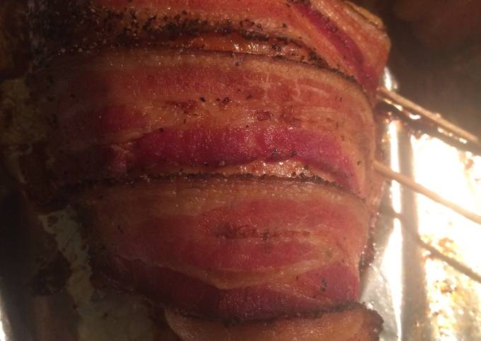 Peppercorn Bacon Wrapped Chicken Breast