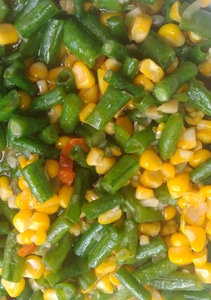 Foto resep Tumis kacang panjang + jagung SEDERHANA