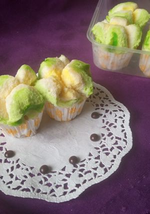 Foto resep Bolu kukus mekar semangka kuning 1 telur