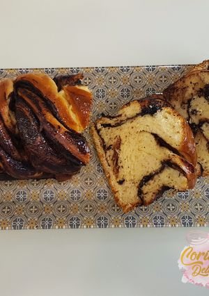 O poză a rețetei Babka cu ciocolată.