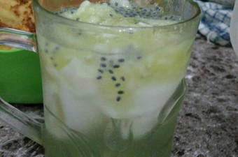 Resep Es melon serut kelapa Kekinian