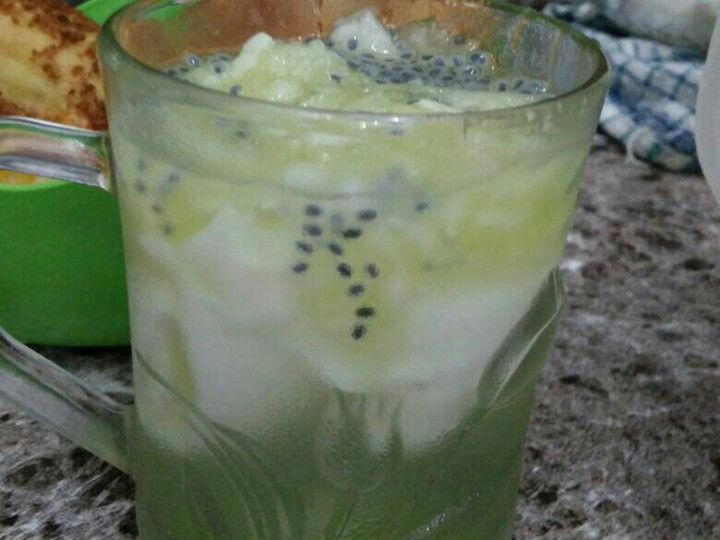 Resep Es melon serut kelapa Kekinian