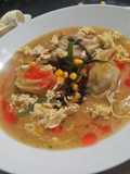 Wonton corn soup