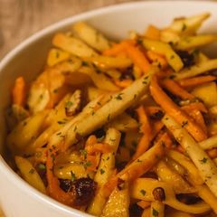 A picture of Apple cranberry carrot salad.