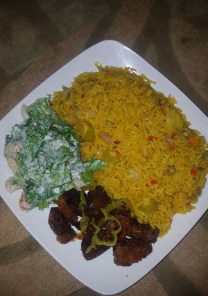A picture of Jollof Rice.