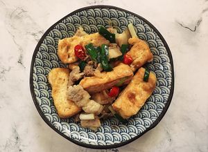 Hình của món Thịt kho đậu phụ rẻ mà ngon cơm.