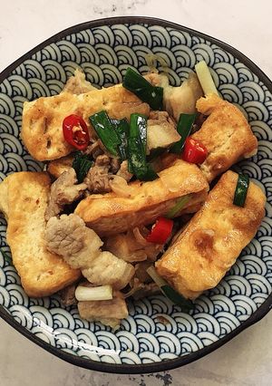 Hình của món Thịt kho đậu phụ rẻ mà ngon cơm.