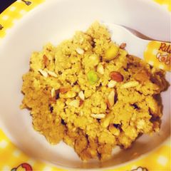 A picture of Gluten free Egg porridge/halwa.
