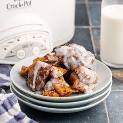 A picture of Crockpot Cinnamon Bun Casserole.