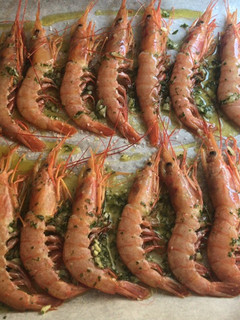 Una foto de Gambas al horno