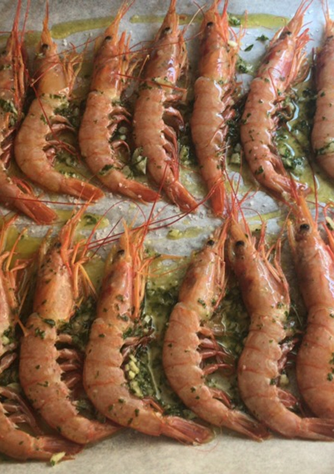 Una foto de Gambas al horno
