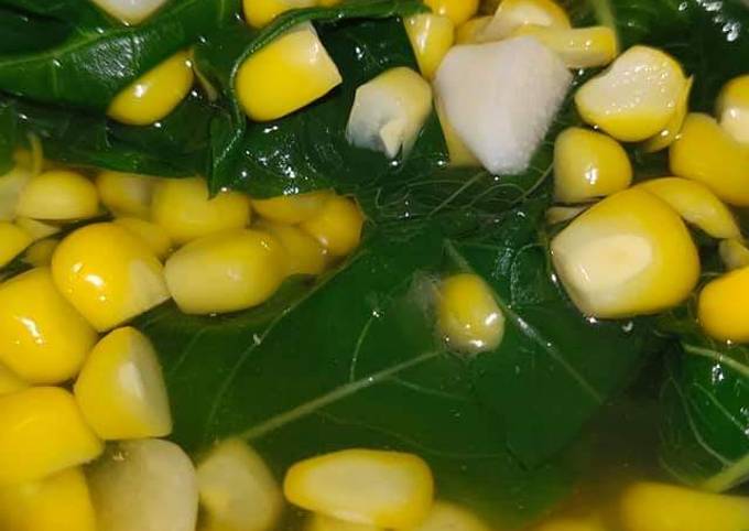 Cara Gampang Menyiapkan Sayur bening bayam jagung kemangi yang Enak Banget