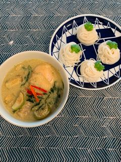 รูปของ แกงเขียวหวานน่องไก่นมสด ไม่ใช้กะทิ