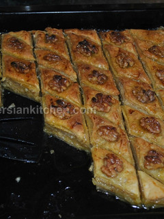 عکسی از دستور باقلوا خانگی