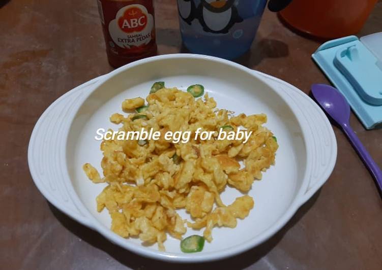 Cara Gampang Menyiapkan Scramble egg for baby yang Lezat