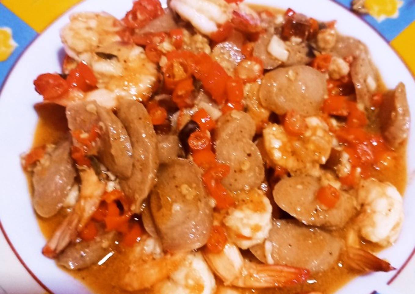 Udang dengan sambal