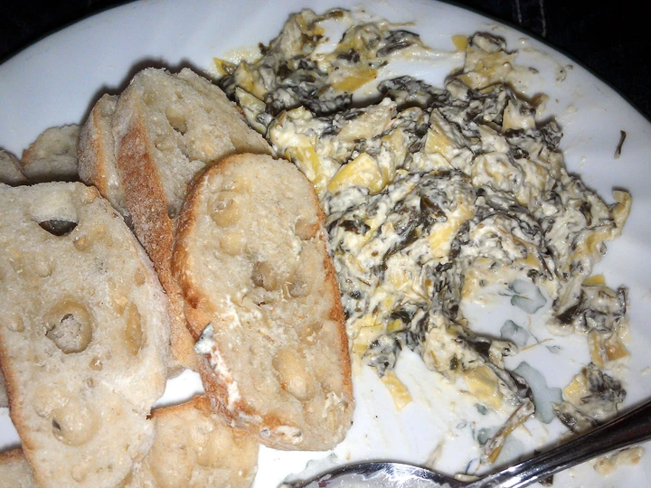 Recipe artichoke spinach dip which So Delicious