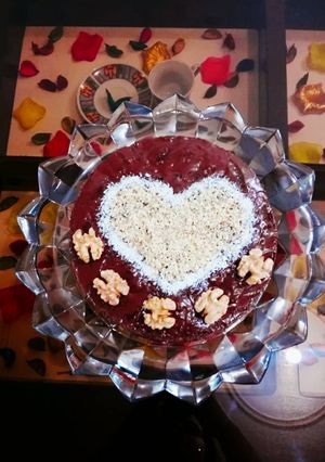 عکسی از دستور کیک بدون فر (کیک گردویی شوکولاتی)