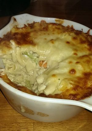 A picture of Basil and Pesto veggie bake..