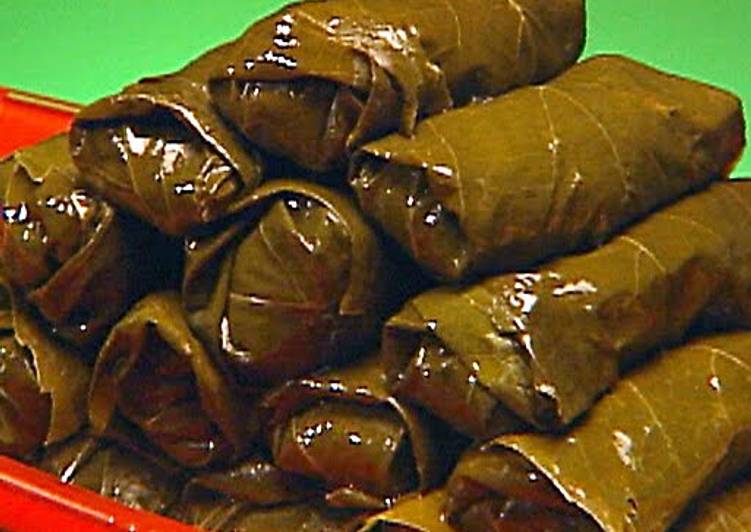 Simple Way to Make Super Quick Homemade stuffed grape leaves