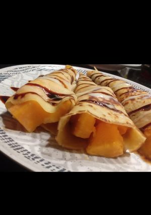 Una foto de Crepes de frutas