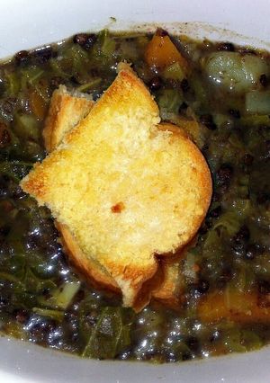 A picture of sig's Italien Vegetable Soup with Crostoni.