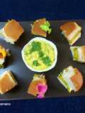 Masala pav served with besan chutney