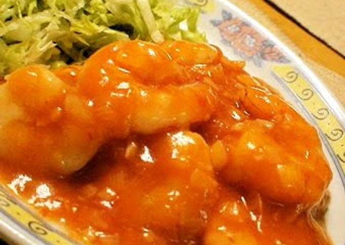 Simple Way to Make Homemade Plump Shrimp with Chili Sauce