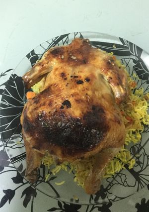 صورة لوصفة دجاج محشي بالأرز