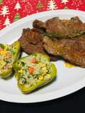 Pimientos Rellenos con Ensalada de Quinua y Bistec de Res !🍎🥩