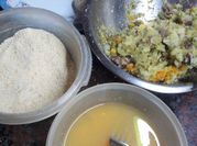 Una foto de croqueta de papa con carne