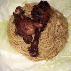 A picture of Spaghetti jollof.