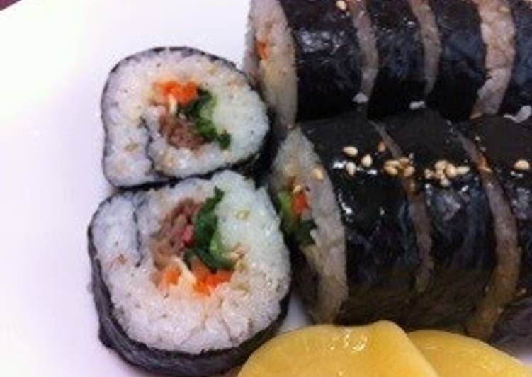 Recipe of Tasty Colorful Kimbap: Korean Nori Seaweed Rolls