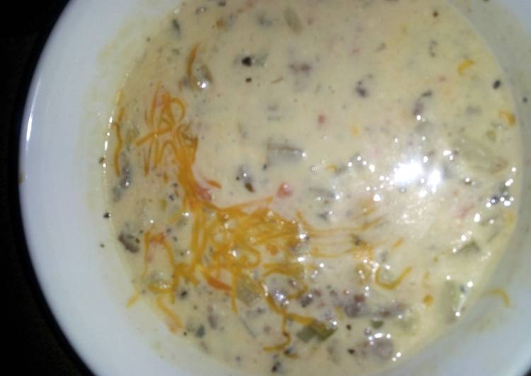 Recipe of Perfect Cheeseburger soup