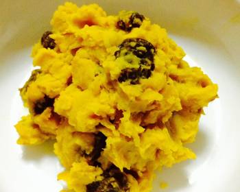 The New Way Serving Recipe Easy Sweet Kabocha  Raisin Salad Delicious and Healthy