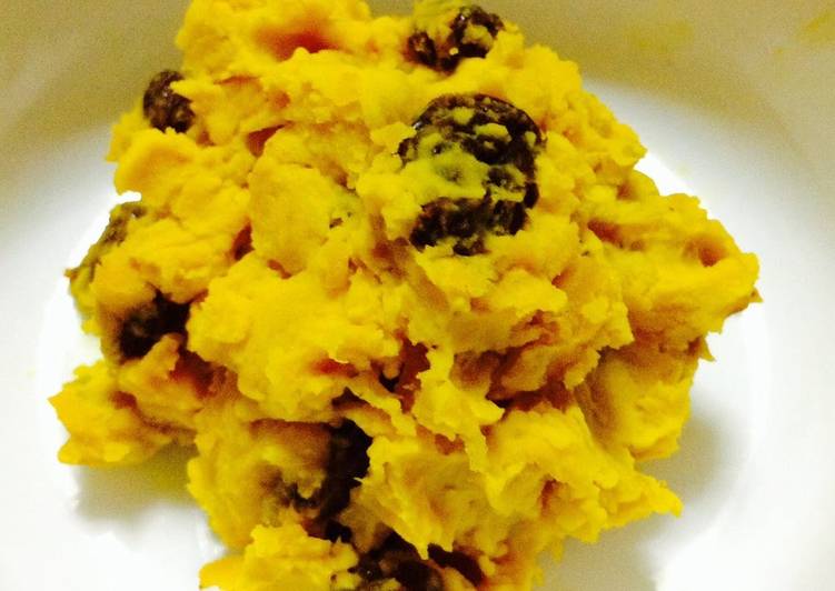 Easy Sweet Kabocha & Raisin Salad Easy Sweet Kabocha & Raisin Salad