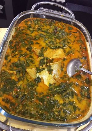 Foto resep Sayur Singkong feat Ikan Asin Tulang Jambal Roti